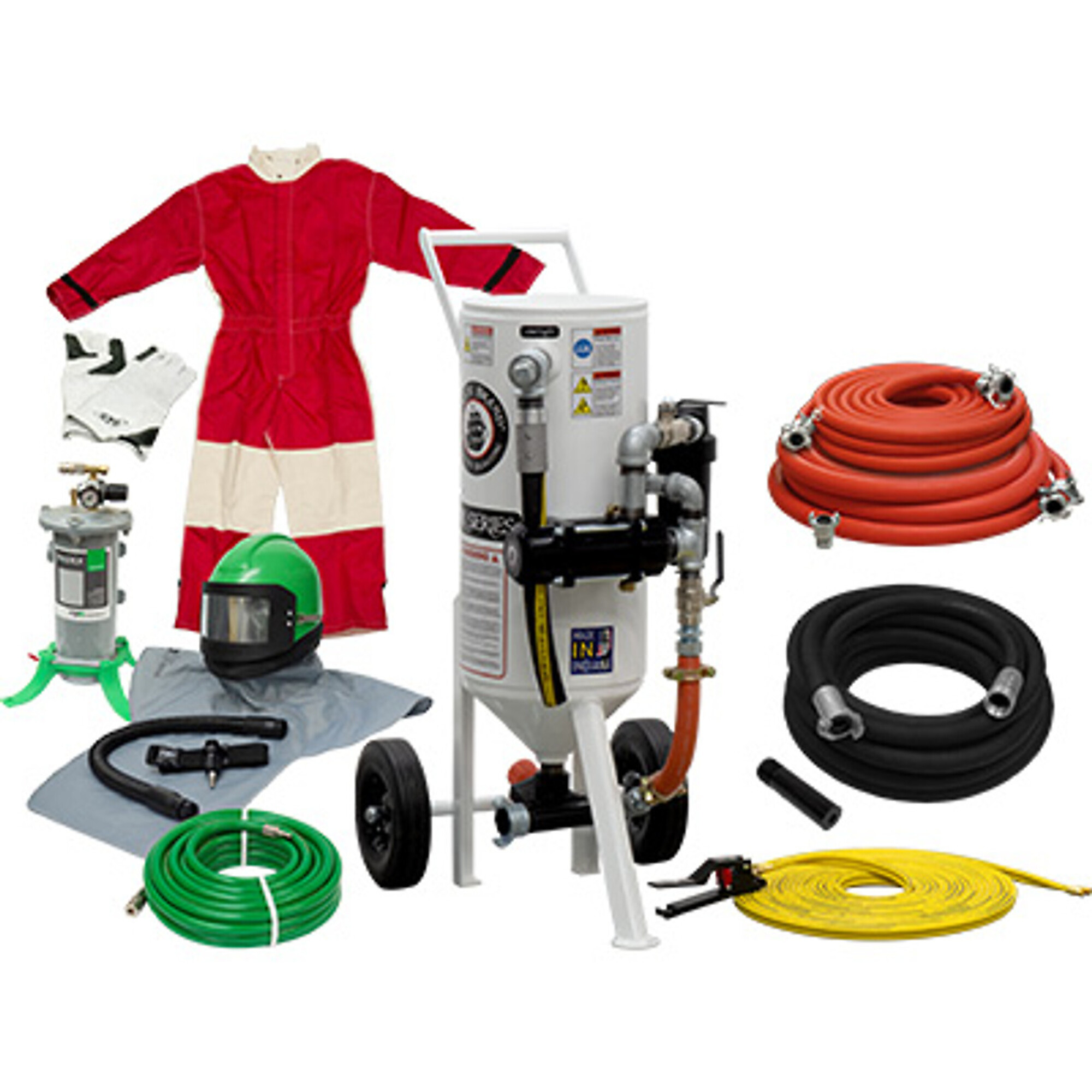 Pirate Brand Portable Blast Pot — 1.5 Cu. Ft., Pressure Release System, Pneumatic Controls, Model# 888-0131-12611PB-D